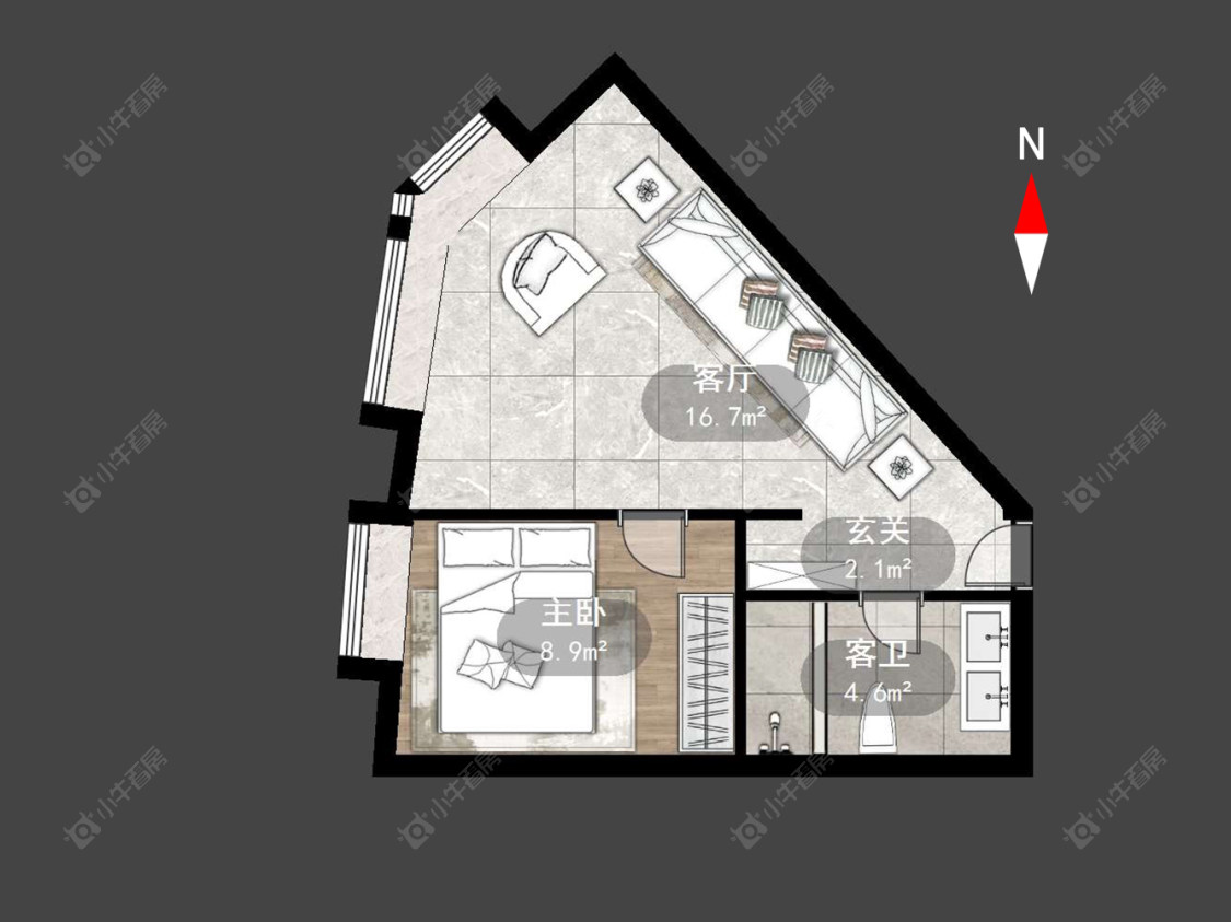 常州凯纳商务广场在售二手房源户型图_小牛看房