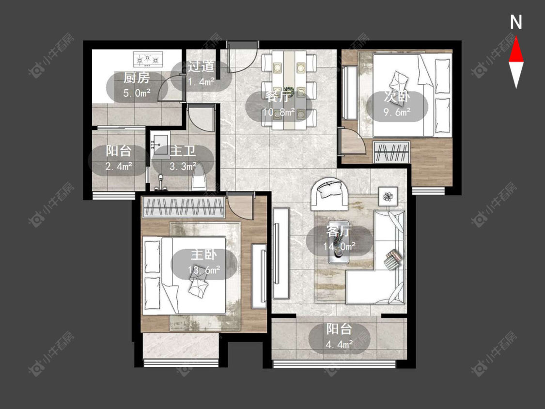 常州景瑞曦城在售二手房源户型图_小牛看房