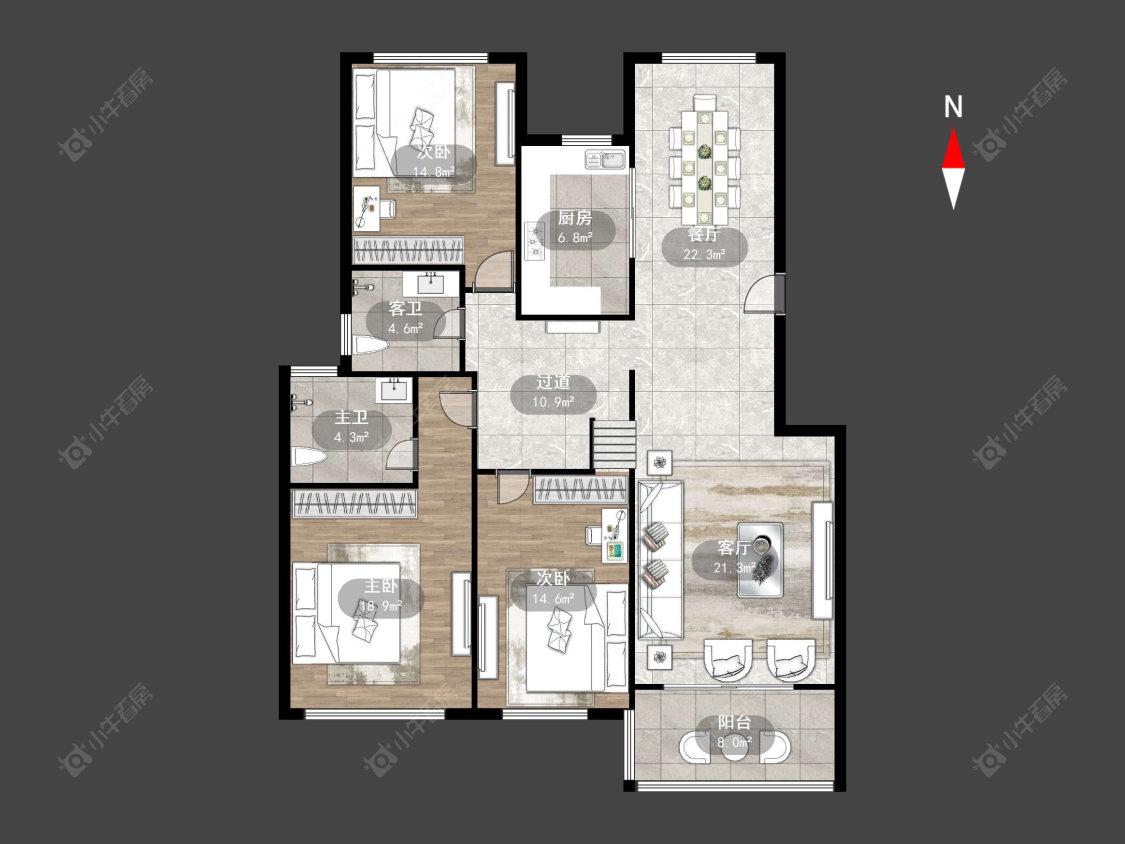 常州金鼎湟廷花苑在售二手房源户型图_小牛看房