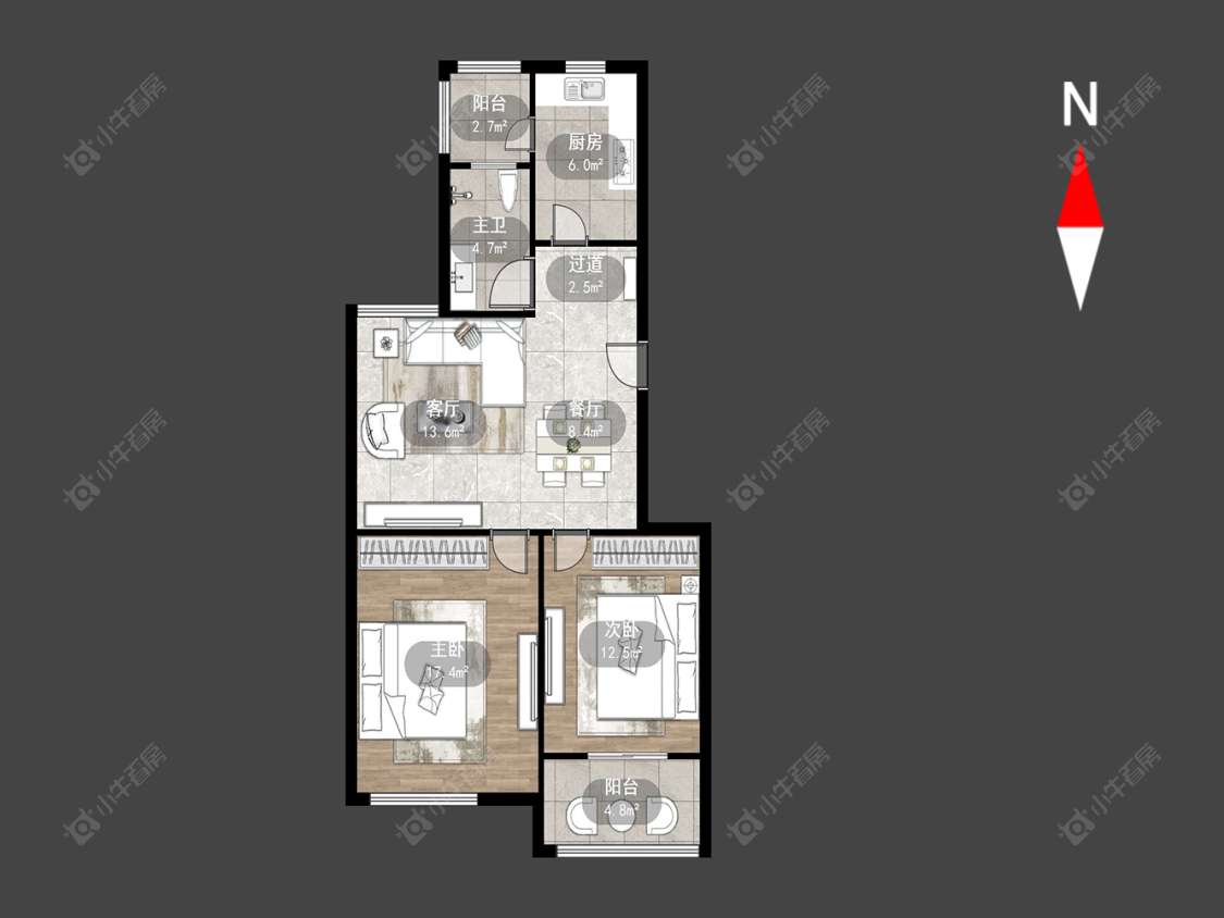 常州雅筑公寓在售二手房源户型图_小牛看房
