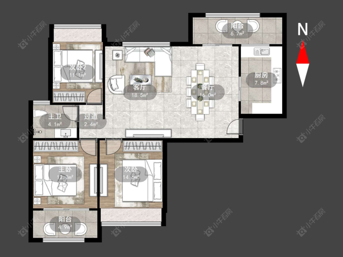 常州绿都万和城三区在售二手房源户型图_小牛看房
