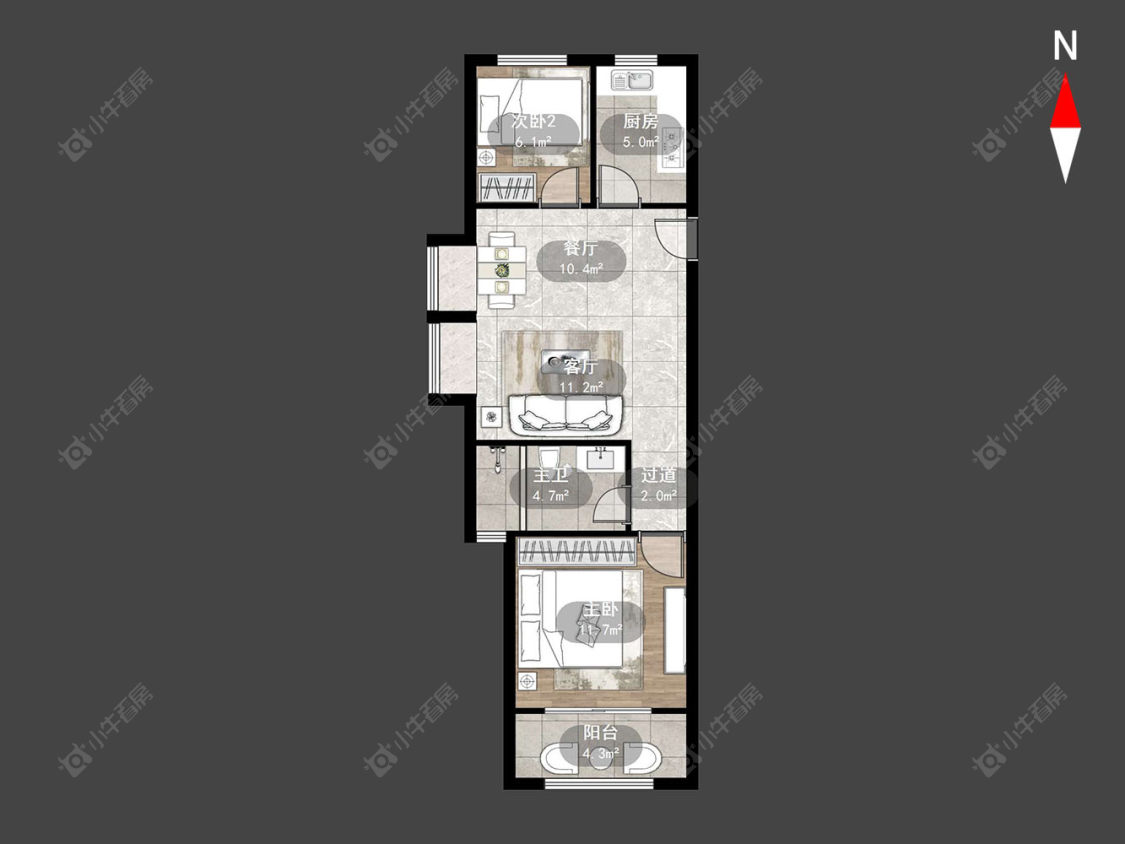 常州清云澜湾A区在售二手房源户型图_小牛看房