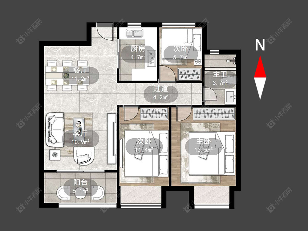 招商花园城房源户型图 常州招商花园城在售二手房源户型图_小牛看房