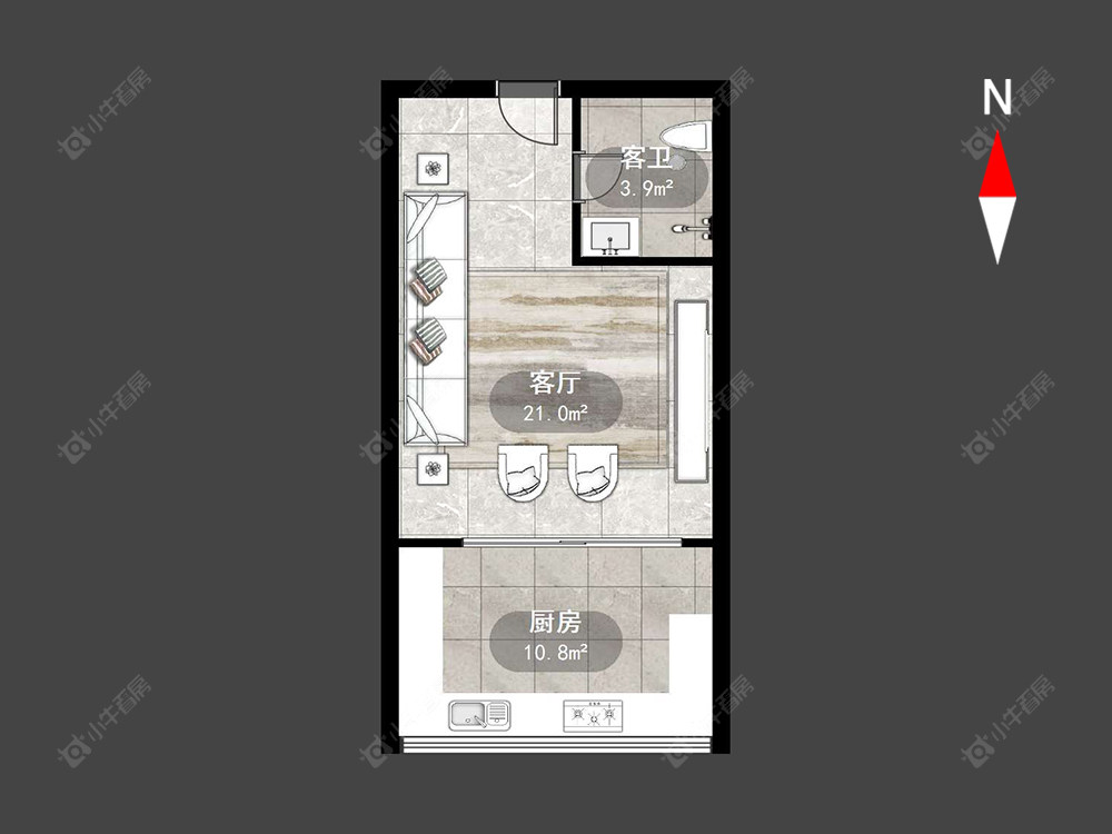 常州吾悦广场悦+公寓在售二手房源户型图_小牛看房