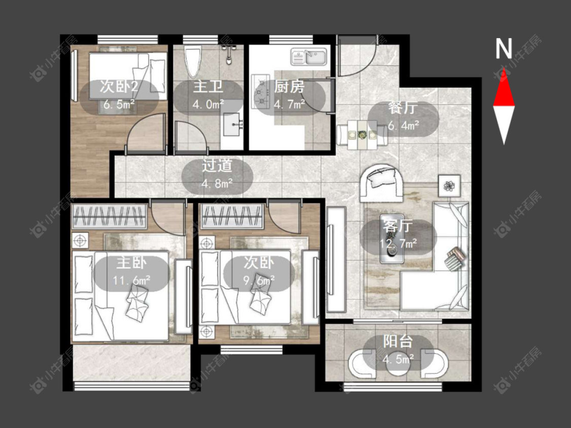 常州上东区在售二手房源户型图_小牛看房
