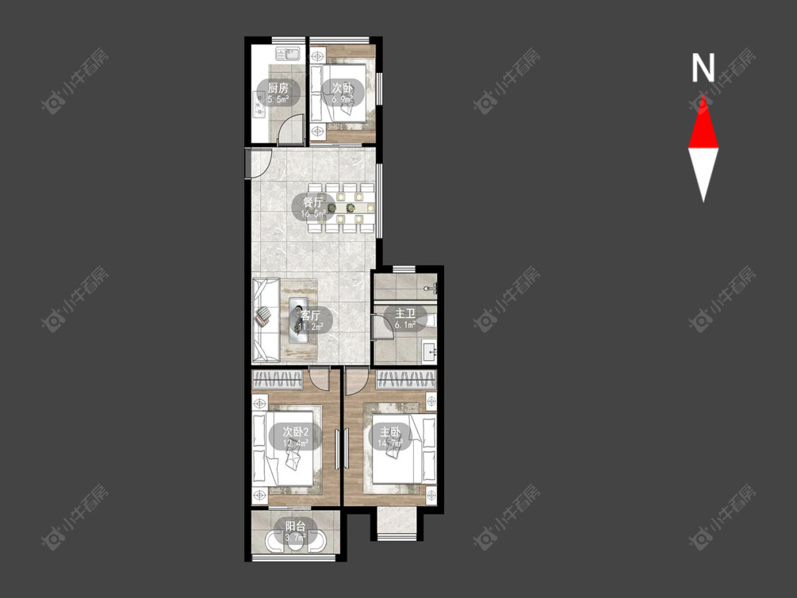 福地聚龙苑房源户型图 常州福地聚龙苑在售二手房源户型图_小牛看房