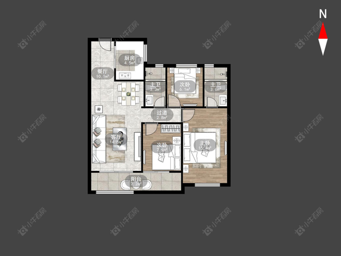 常州保利和光晨樾在售二手房源户型图_小牛看房