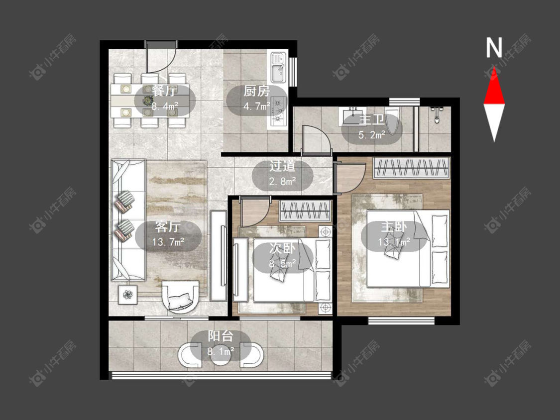 常州观湖名轩在售二手房源户型图_小牛看房