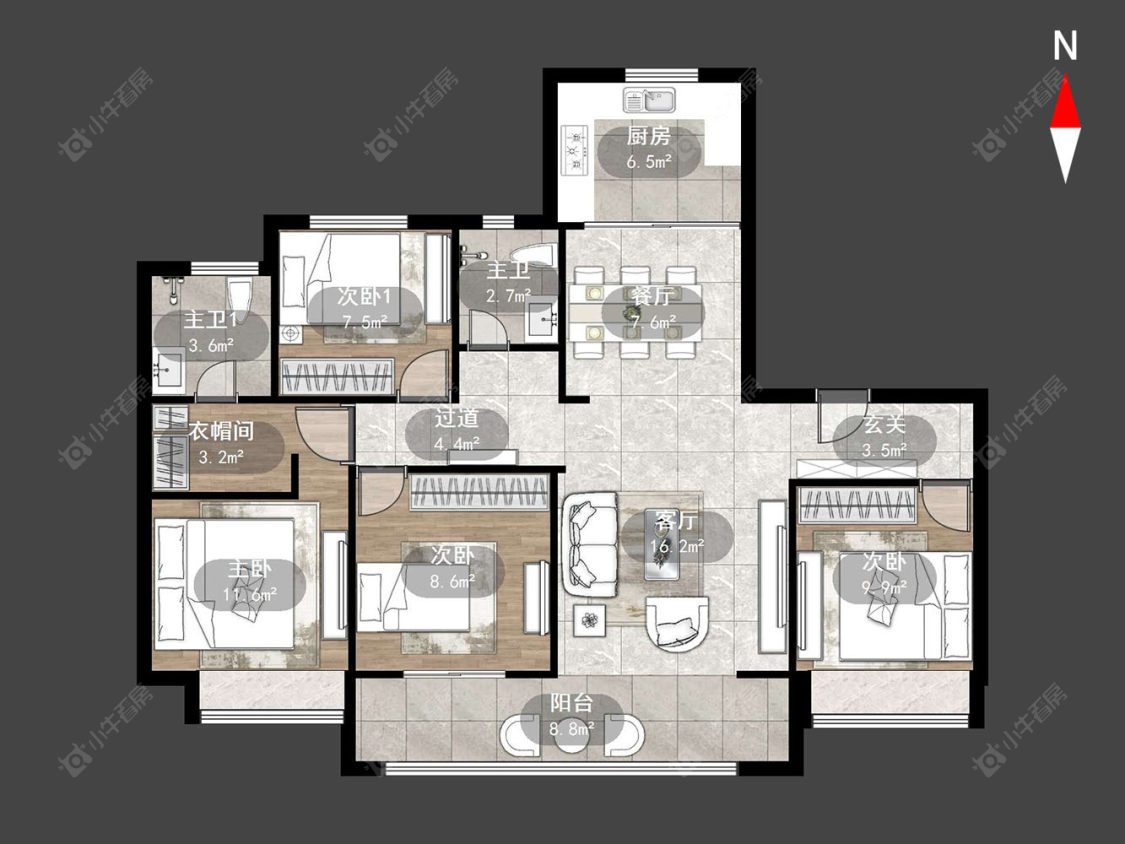 常州保利和光晨樾在售二手房源户型图_小牛看房