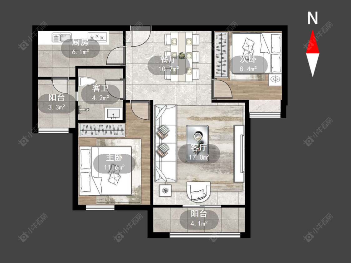 常州国茂新家园在售二手房源户型图_小牛看房