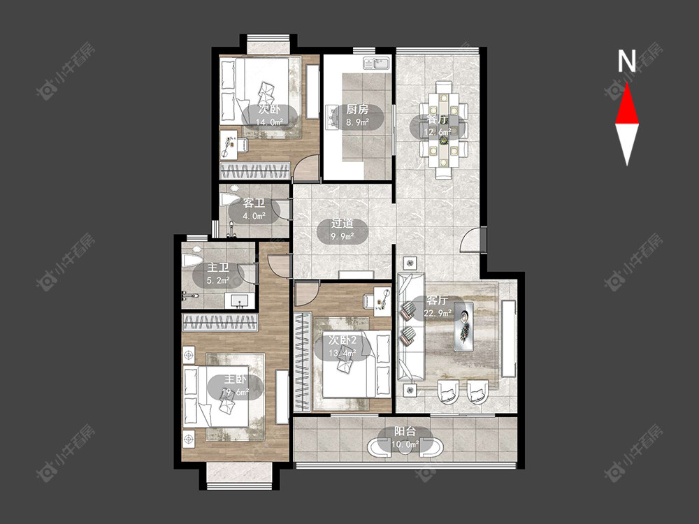常州新城南都雅苑在售二手房源户型图_小牛看房