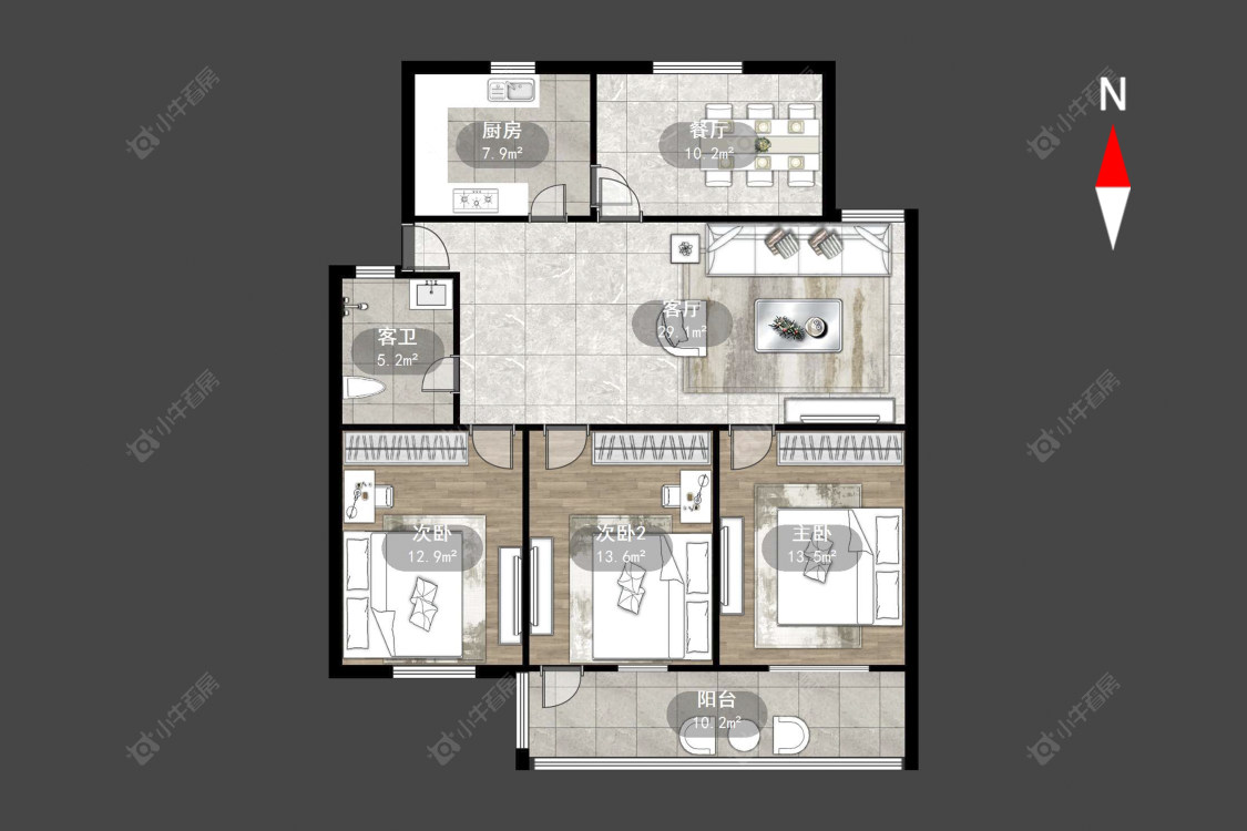 常州湾里新村在售二手房源户型图_小牛看房