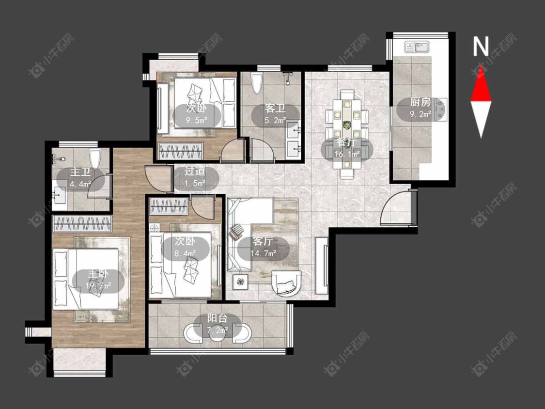 常州天隽峰在售二手房源户型图_小牛看房