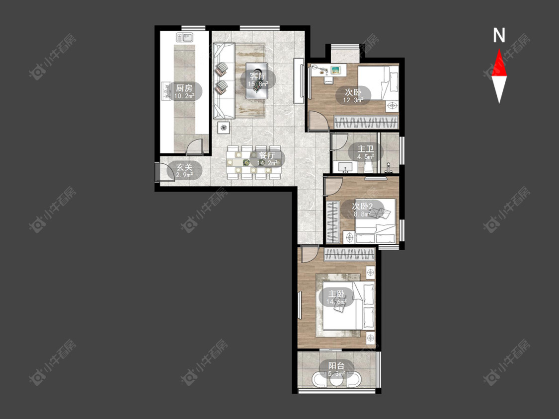 常州绿园爱舍南区在售二手房源户型图_小牛看房