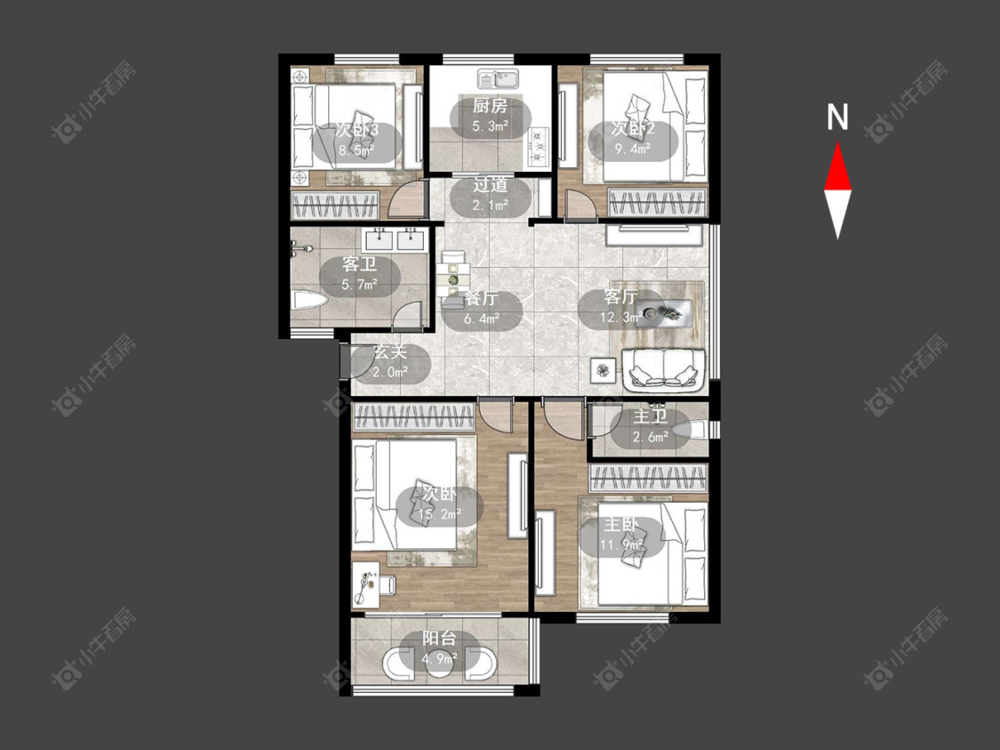 常州春天花园在售二手房源户型图_小牛看房