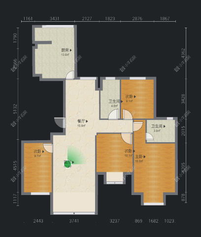 御水华庭一期房源户型图 常州御水华庭一期在租房源户型图_小牛看房