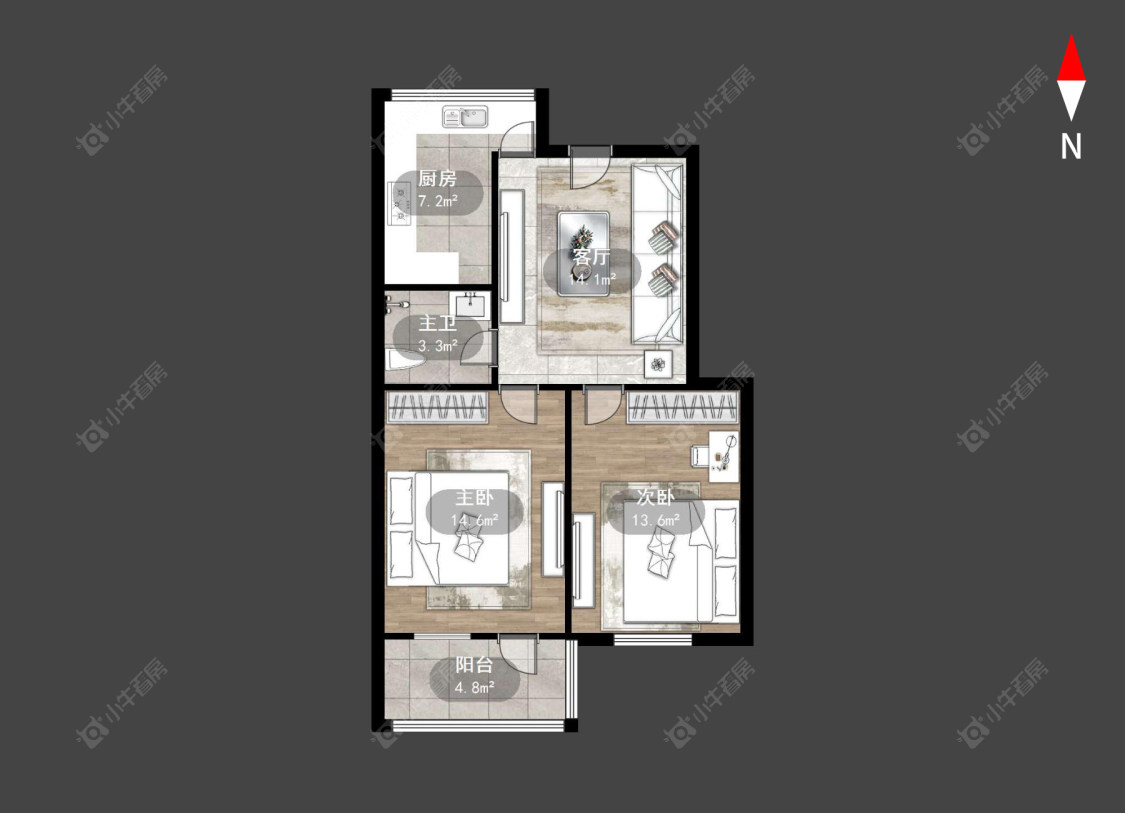 常州西园路在售二手房源户型图_小牛看房