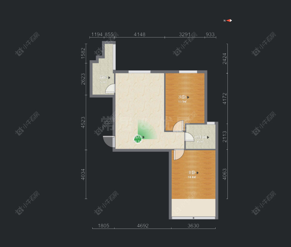 常州月馨苑在售二手房源户型图_小牛看房