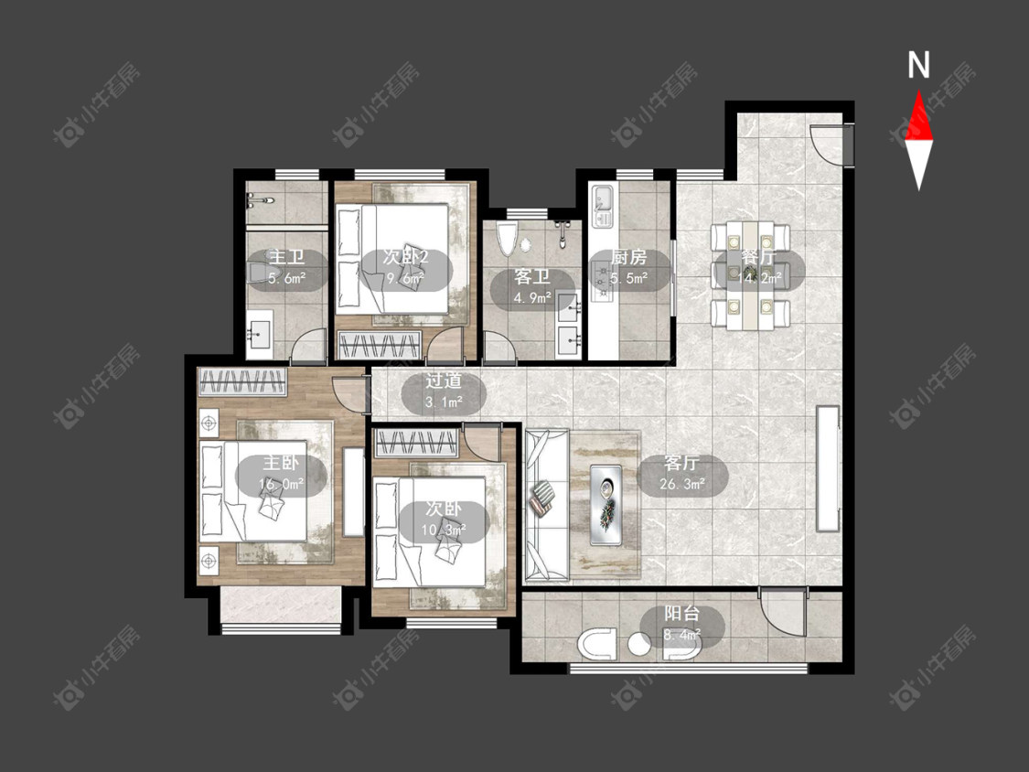 常州万科四季都会在售二手房源户型图_小牛看房