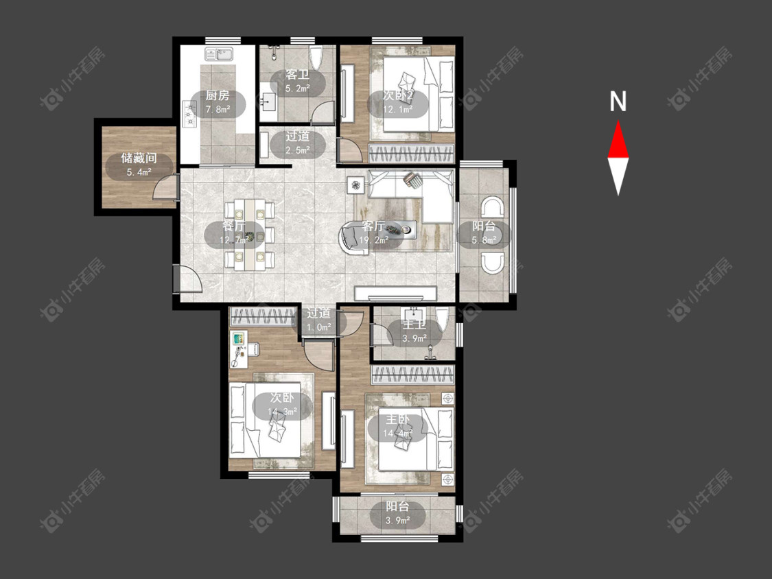 常州银河湾第一城一期在售二手房源户型图_小牛看房