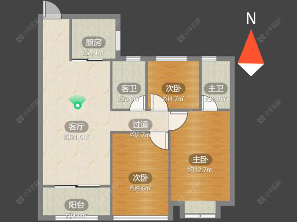 常州环太湖艺术城德郡在售二手房源户型图_小牛看房