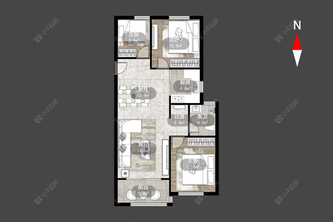 随园金麟府房源户型图 常州随园金麟府在售二手房源户型图_小牛看房