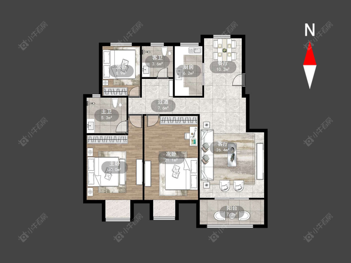 青竹苑B区房源户型图 常州青竹苑B区在售二手房源户型图_小牛看房