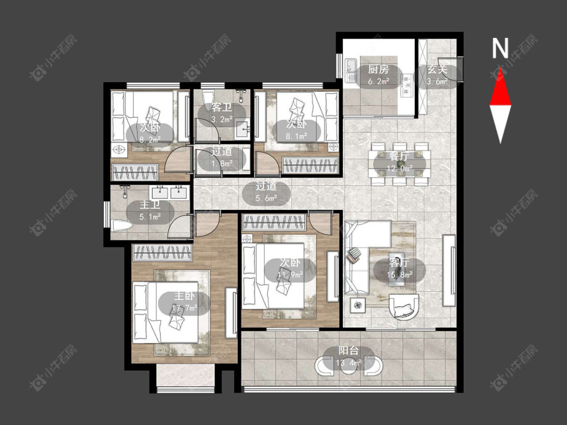 新城桃李郡房源户型图 常州新城桃李郡在售二手房源户型图_小牛看房
