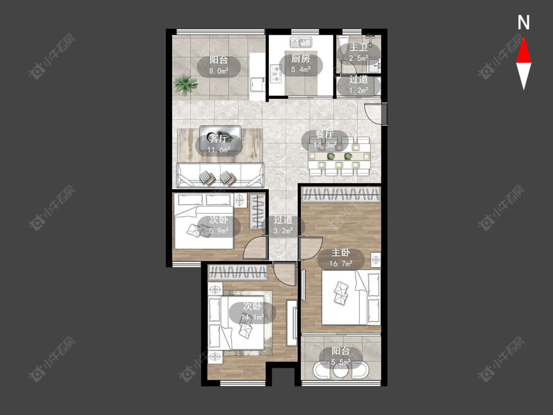 龙涛香榭丽园房源户型图 常州龙涛香榭丽园在售二手房源户型图_小牛看房