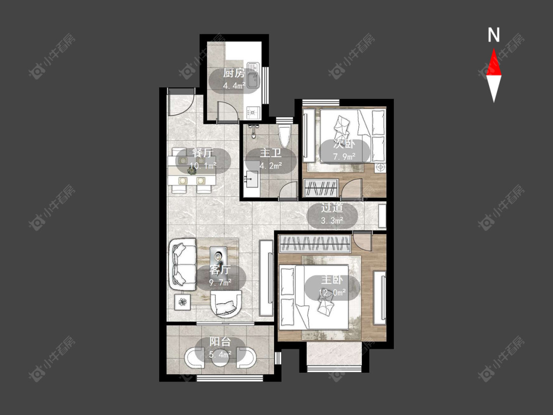常州尚德花园在售二手房源户型图_小牛看房
