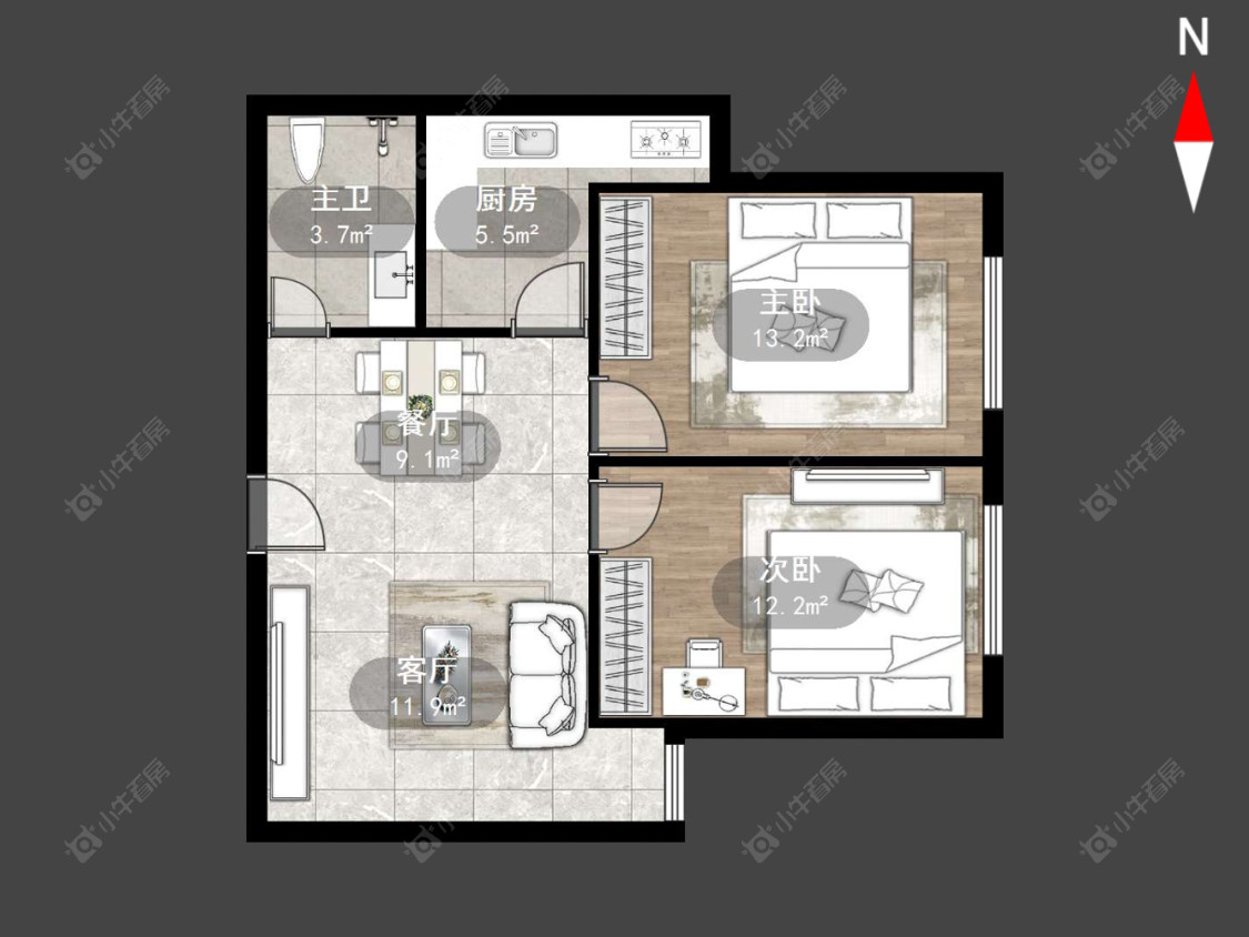常州公园路在售二手房源户型图_小牛看房