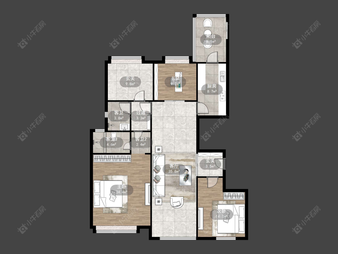 丹阳碧桂园在售二手房源户型图_小牛看房