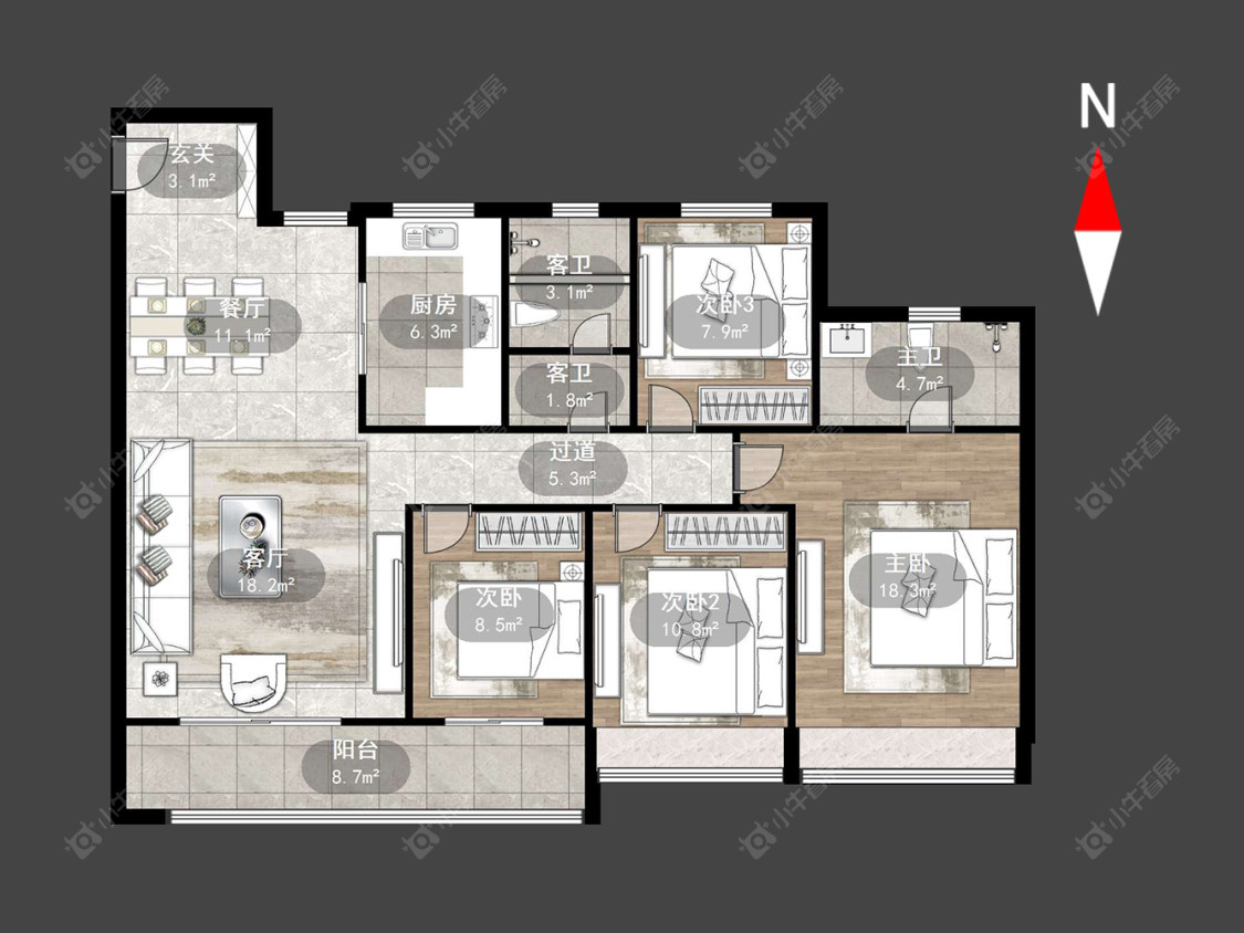 常州弘阳云峯在售二手房源户型图_小牛看房