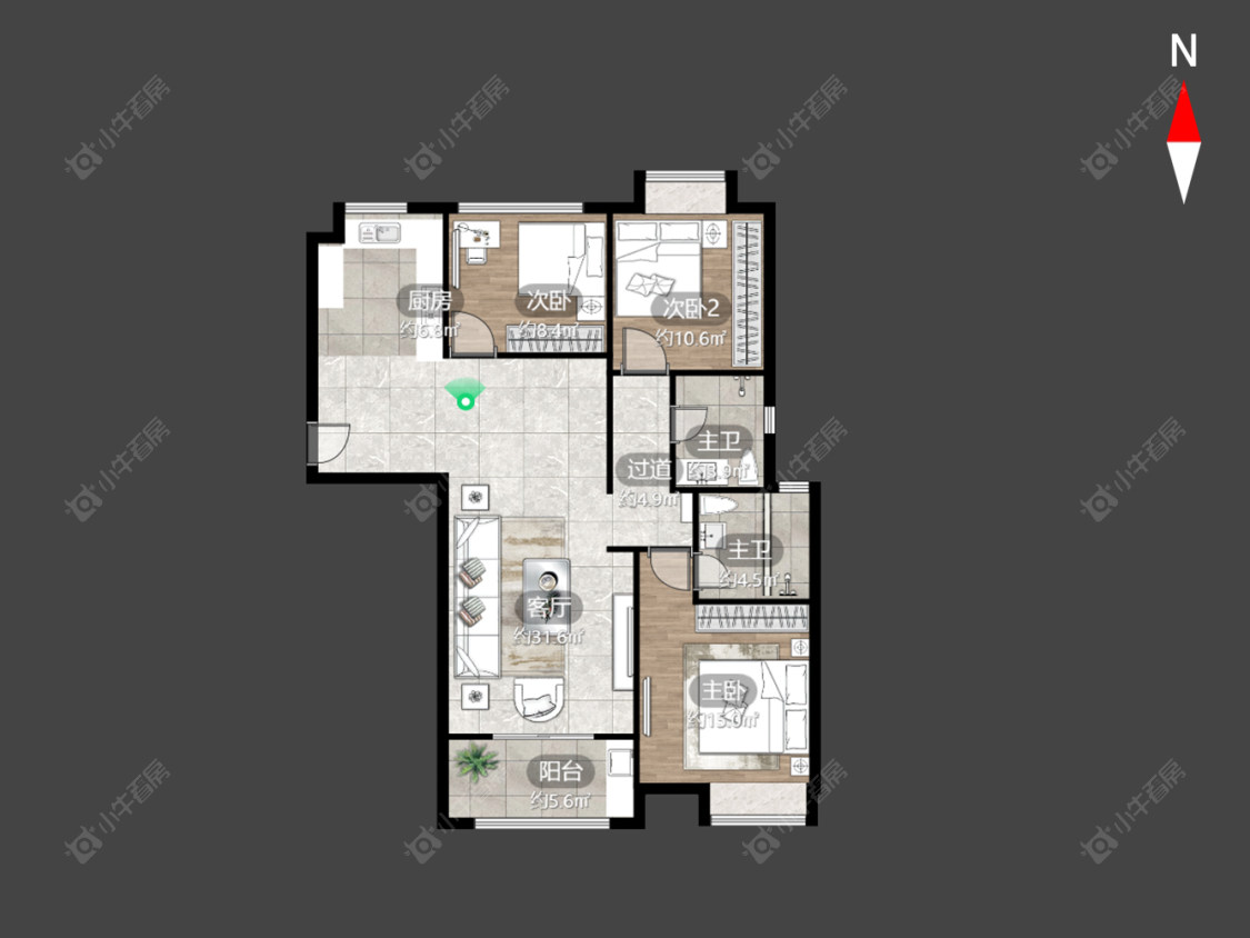 常州保利公园九里在售二手房源户型图_小牛看房
