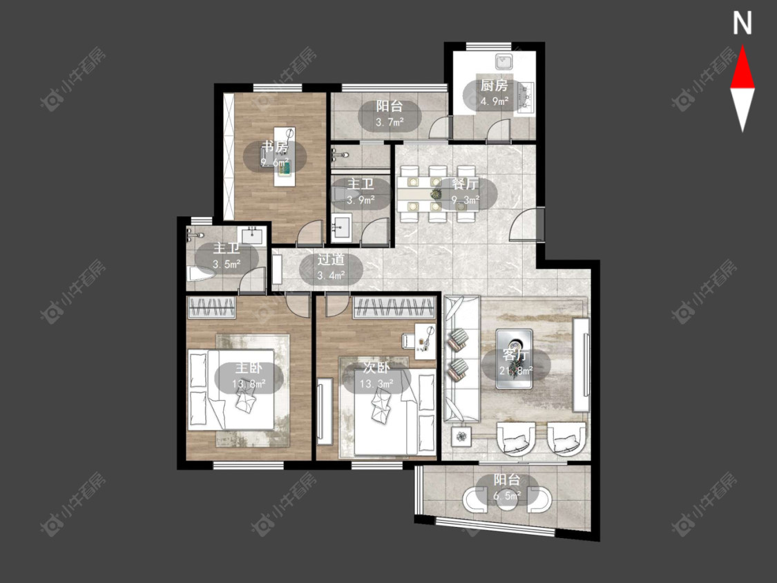 天安河滨花园房源户型图 常州天安河滨花园在售二手房源户型图_小牛看房