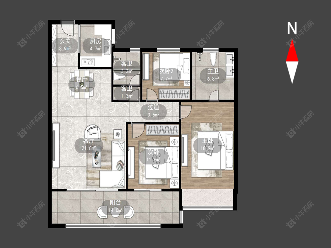 常州风华瓴著在售二手房源户型图_小牛看房