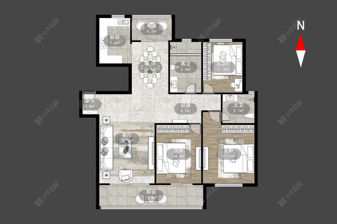 常州芳草园在售二手房源户型图_小牛看房