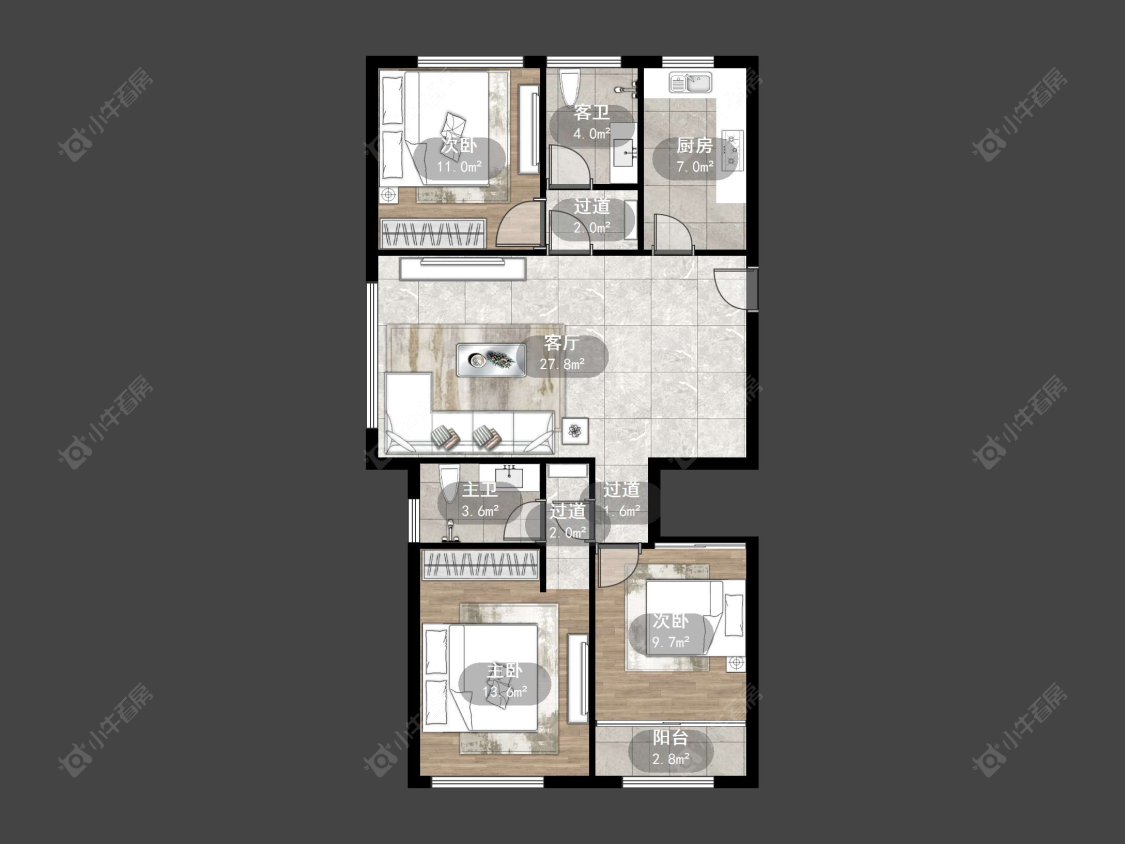 丹阳翡翠林天峰在售二手房源户型图_小牛看房