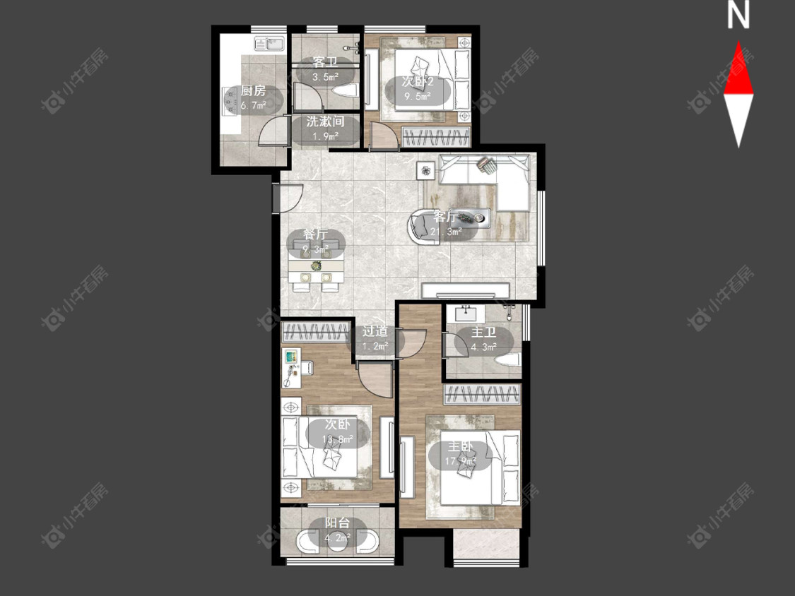 常发豪郡房源户型图 常州常发豪郡在售二手房源户型图_小牛看房