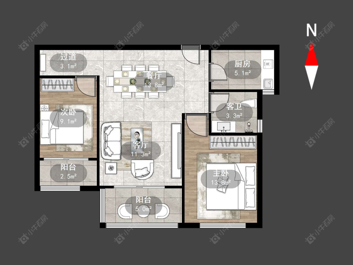 常州高成莱茵三期在售二手房源户型图_小牛看房