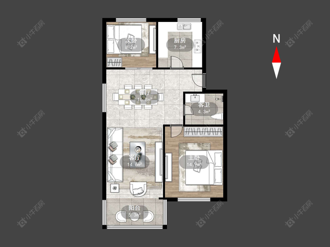 常州北环新村武进小区在售二手房源户型图_小牛看房