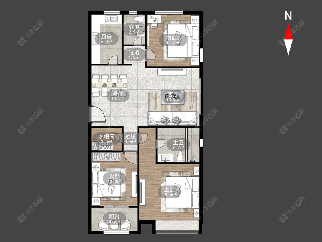 常州港龙新港城在售二手房源户型图_小牛看房