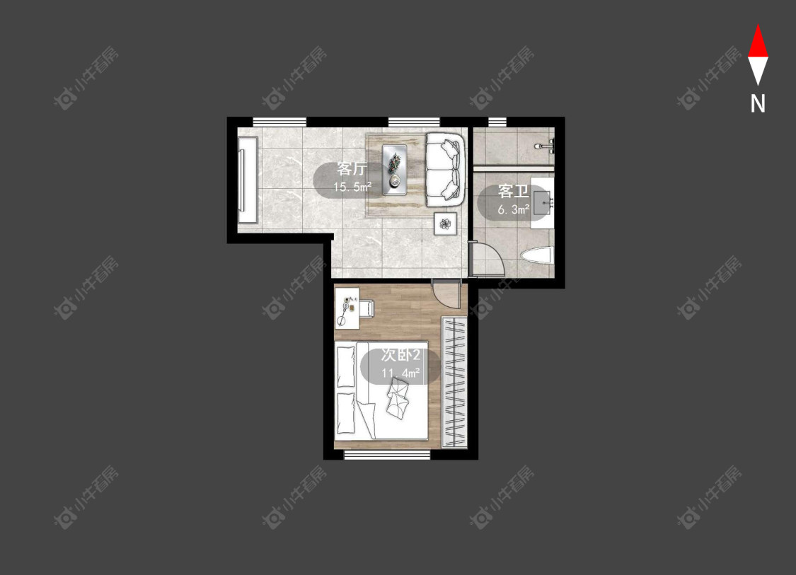 常州浦北新村在售二手房源户型图_小牛看房