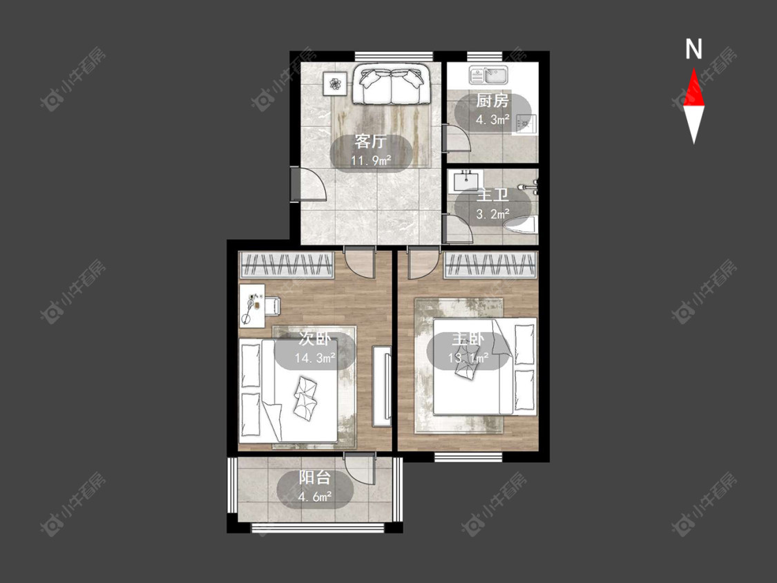 常州荆川里在售二手房源户型图_小牛看房