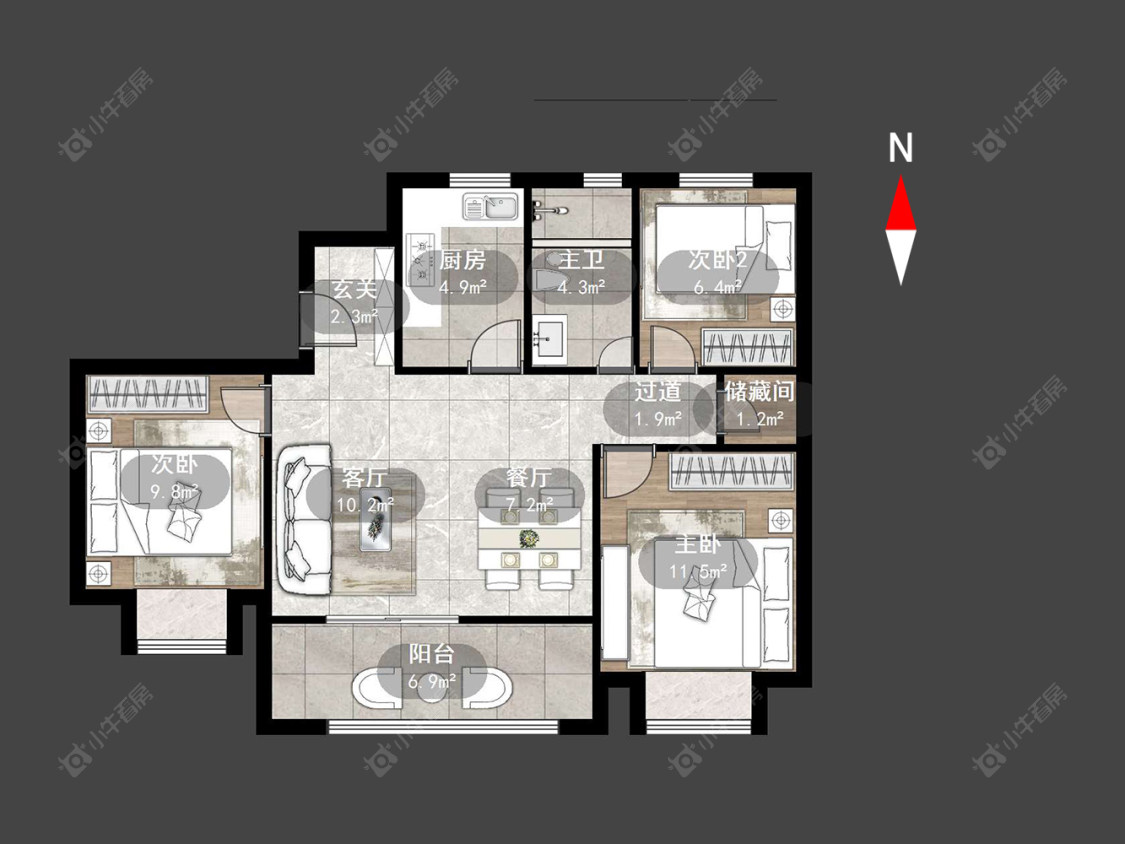 万科弘阳君望甲第房源户型图 常州万科弘阳君望甲第在售二手房源户型图_小牛看房