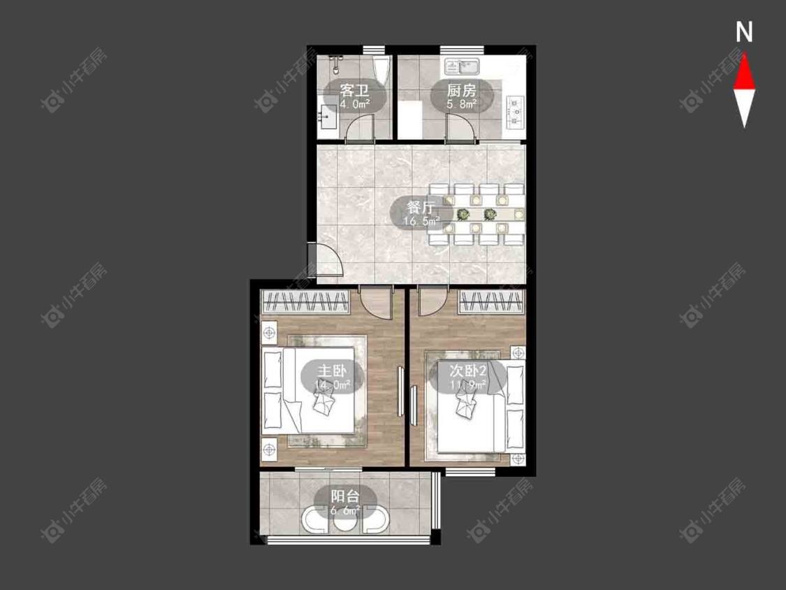 常州工房北区十一区在售二手房源户型图_小牛看房