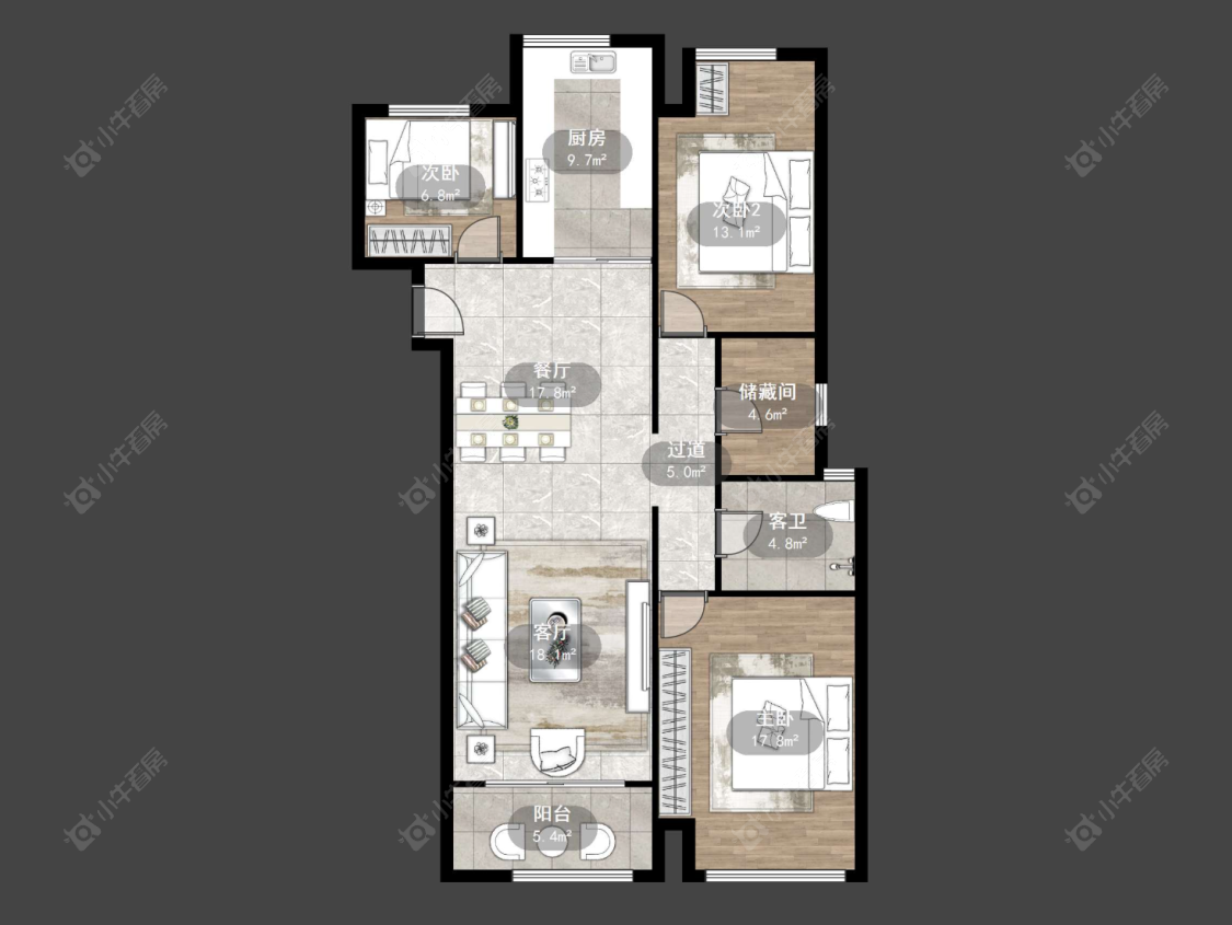 凤凰湖花园房源户型图 常州凤凰湖花园在售二手房源户型图_小牛看房