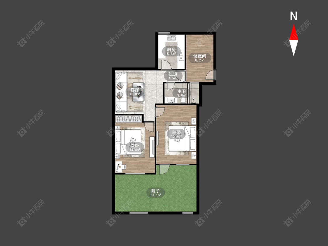 常州翠竹新村南区在售二手房房源户型图_小牛看房