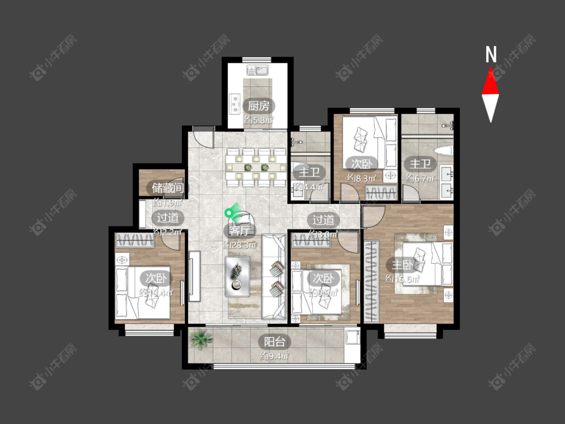 常州璞樾门第4室2厅在售二手房房源图片
