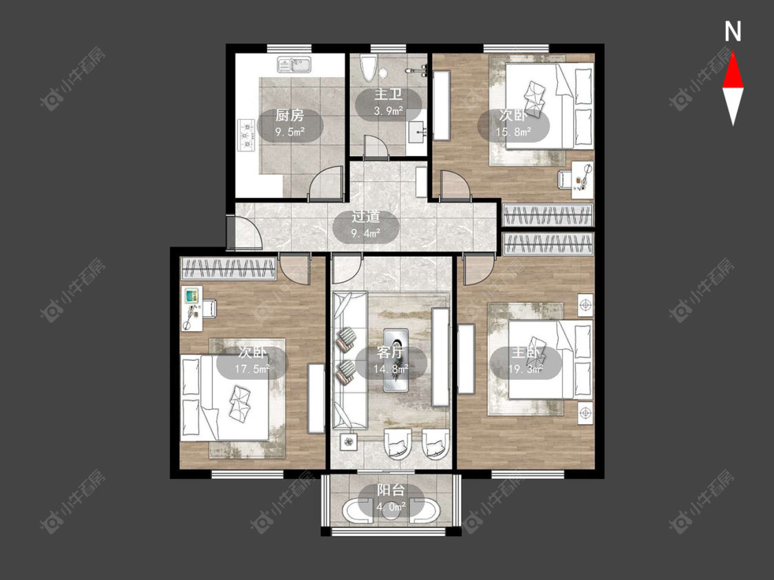 常州翠菊山庄在售二手房源户型图_小牛看房